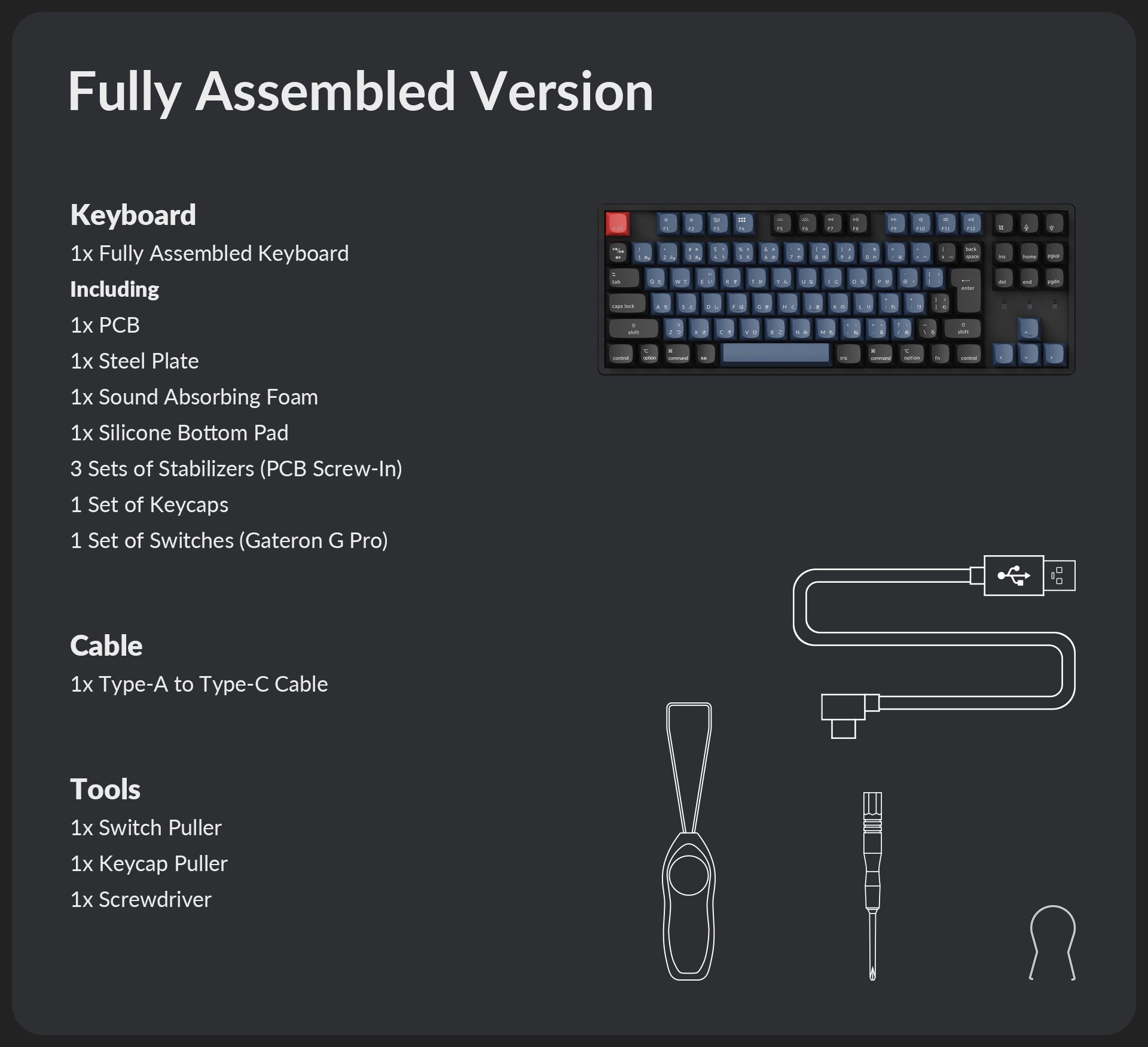 Keychron K8 Pro JIS package content