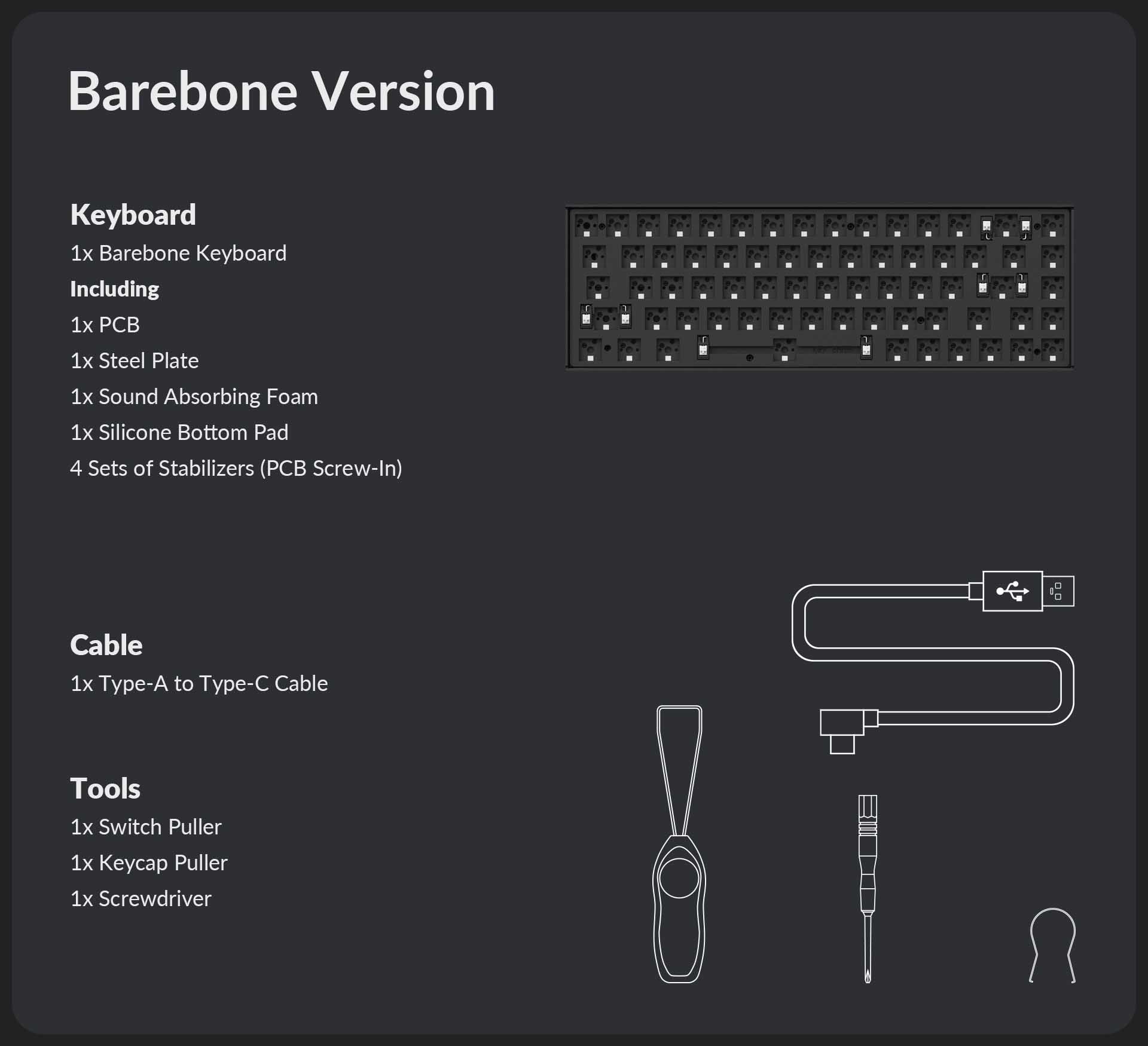 Keychron K6 Pro Barebone Version Package Content