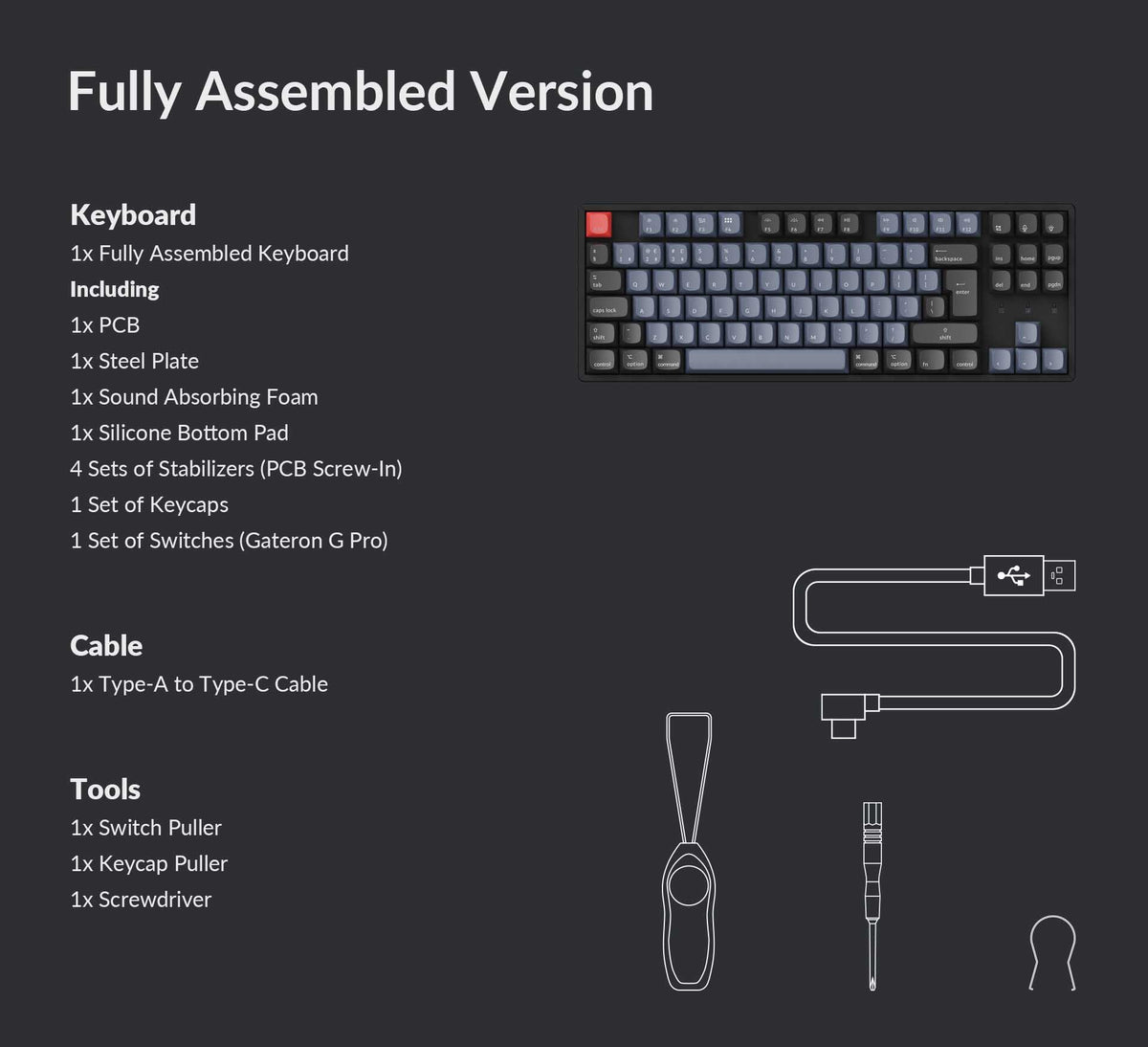 Keychron K8 Pro ISO package content