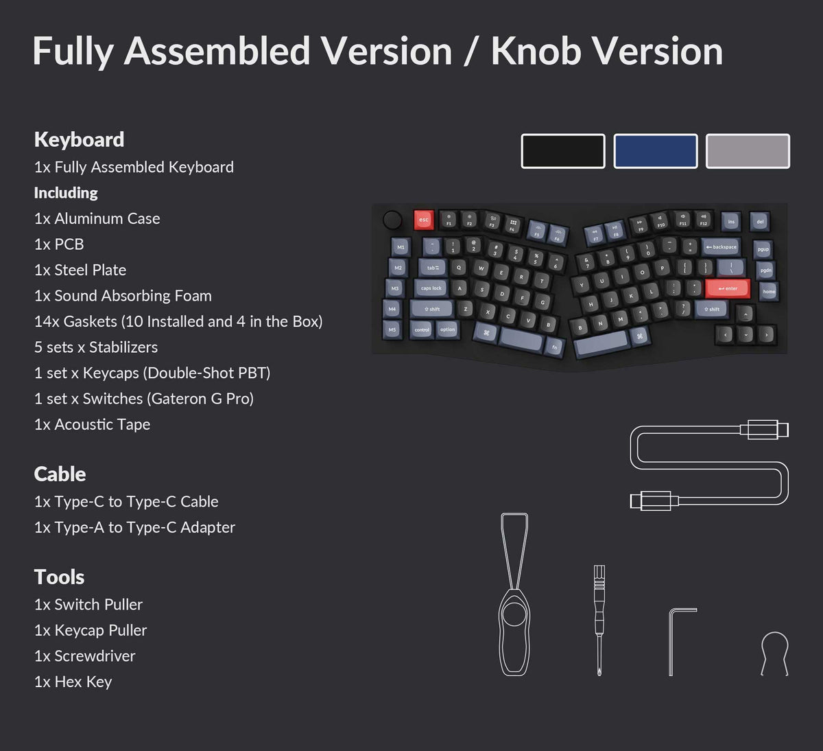 Keychron Q10 75% Alice Layout Custom Mechanical Keyboard 