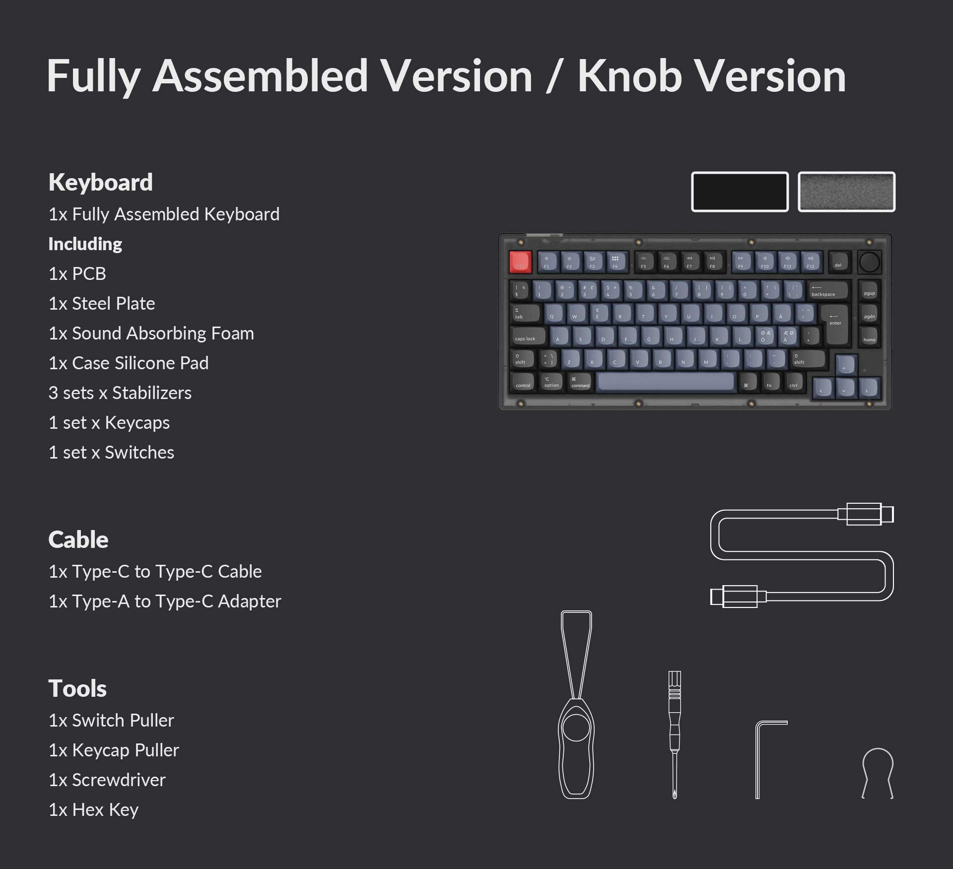 Keychron V1 QMK Custom Mechanical Keyboard ISO Layout Collection