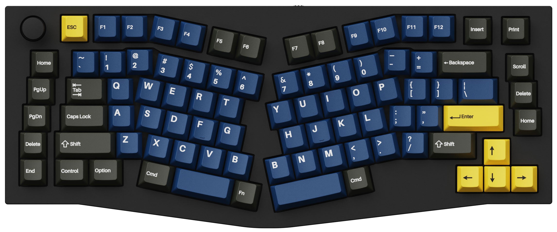 Keychron Double-Shot PBT Cherry Profile Full Keycap Set Royal on Q10 Keyboard