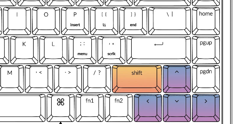 Keychron K6 65 percent compact wireless mechanical keyboard   layout for Mac and Windows with ergonomic key design
