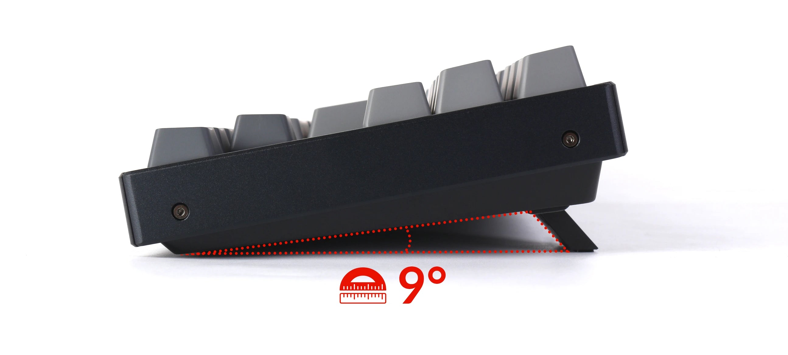 Inclined Bottom Frame of Keychron K8 TKL Wireless Mechanical Keyboard (German ISO-DE Layout)