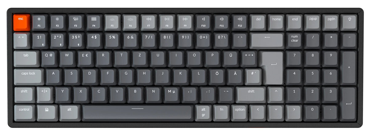 Keychron K4 Wireless Mechanical Keyboard Nordic ISO tenkeyless Gateron switch RGB backlit aluminum frame Hot swappable