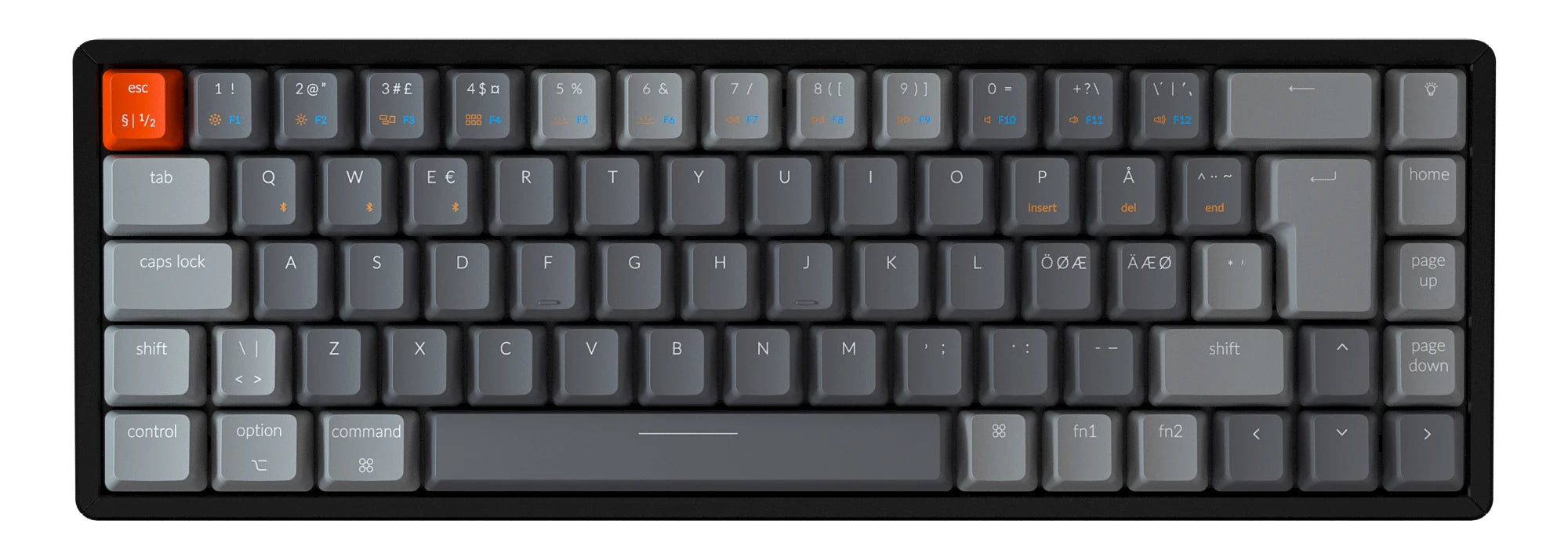 Keychron K6 Wireless Mechanical Keyboard (Nordic ISO Layout 