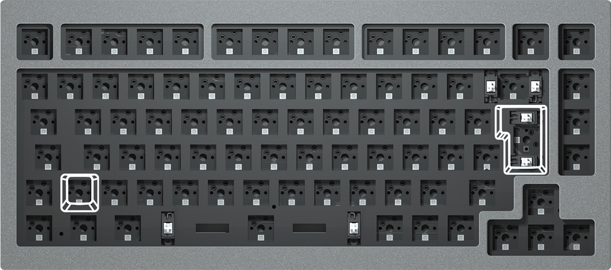 Keychron Q1 QMK/VIA Custom Mechanical Keyboard - ISO Barebone