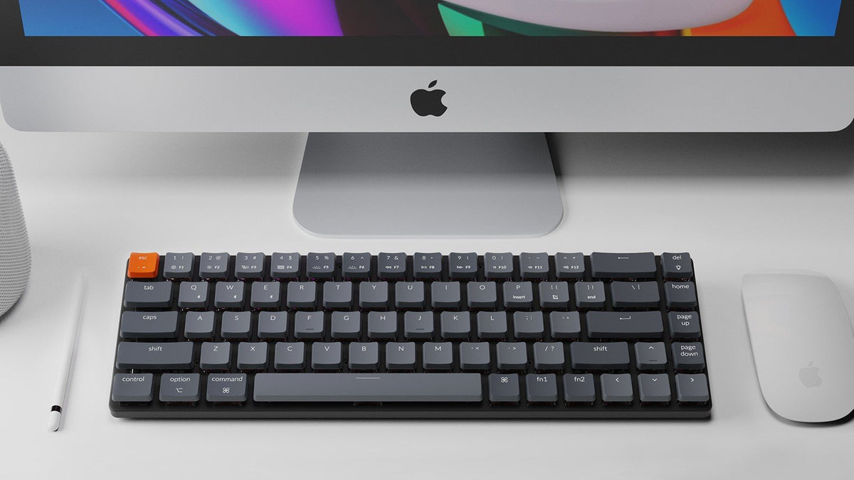 Keychron K7 ultra_slim Hot_swappable wireless mechanical keyboard Mac Windows iOS Android Keychron low profile Optical and Gateron low profile mechanical switch alternative keycaps