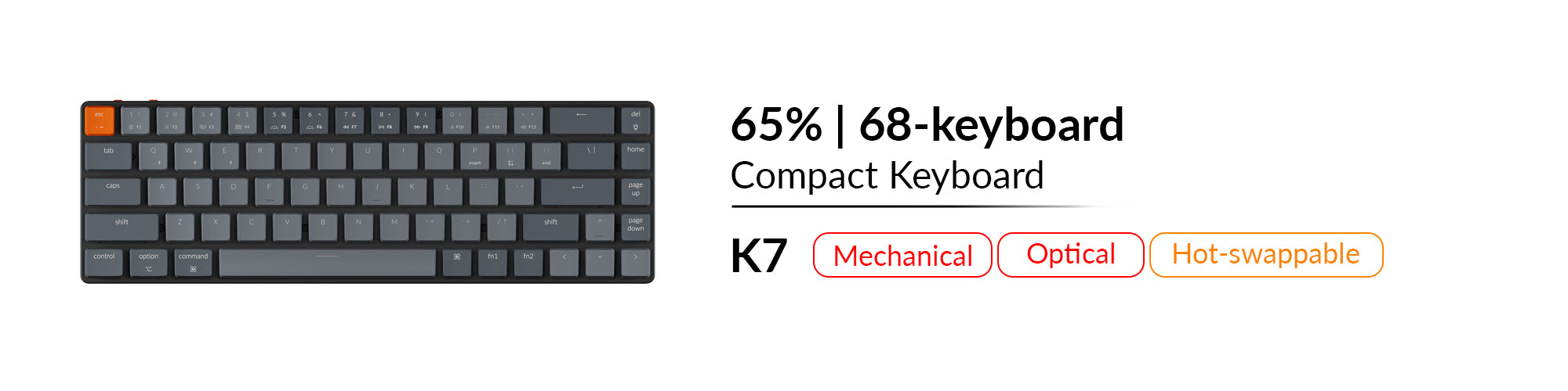 Keychron K7 Ultra-slim Wireless Mechanical Keyboard