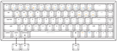 Keychron K6 65 percent compact wireless mechanical keyboard  US ANSI layout for Mac and Windows