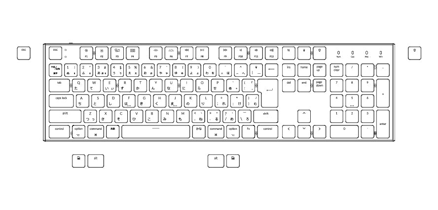 Keychron K1 ultra-slim wireless mechanical keyboard 87 and 104 keys layout