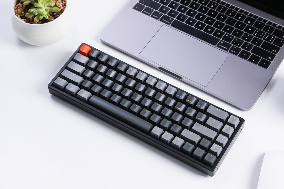 Keychron K6 65 percent compact wireless mechanical keyboard for Mac Windows - Gateron mechanical LK optical switch and hot-swappable with RGB backlight