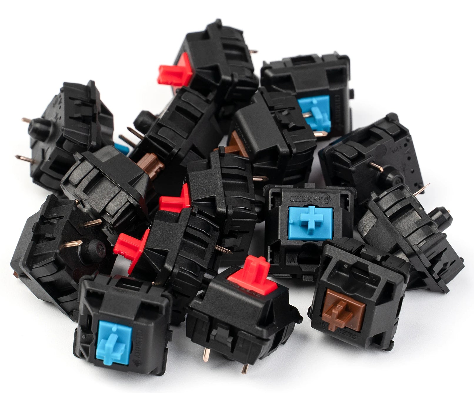 cherrry mx switches red blue brown