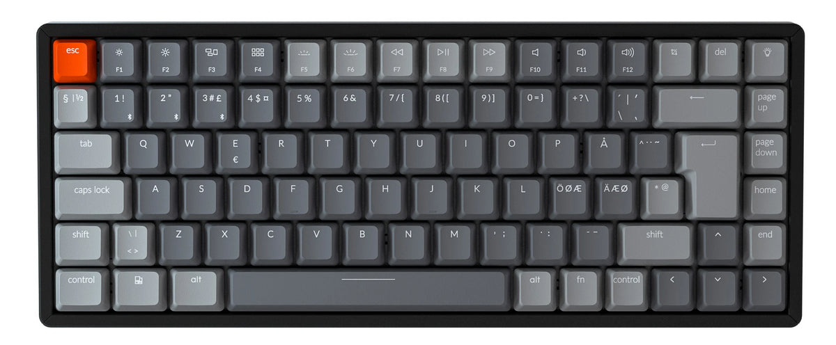 Keychron K2 nordic ISO wireless mechanical keyboard Windows keycaps