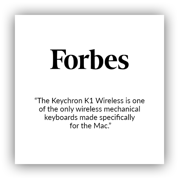 Keychron K1 ultra-slim wireless mechanical keyboard for Mac and windows covered by Forbes