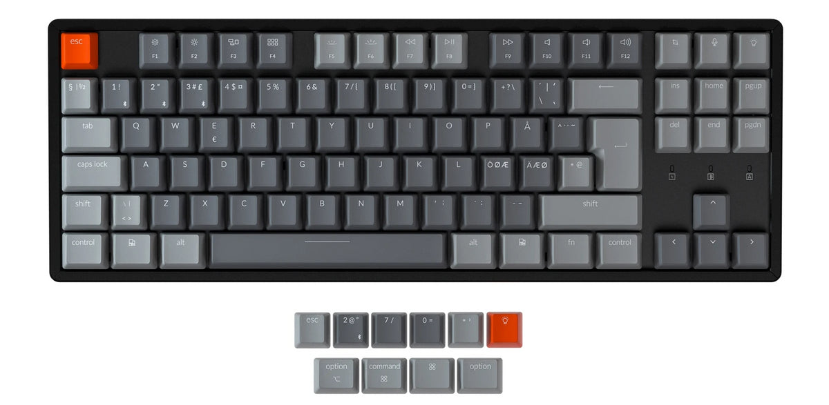 Keychron K8 Tenkeyless Wireless Mechanical Keyboard (Nordic ISO