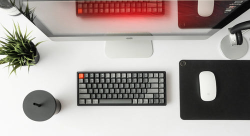 Keychron K2, the best wireless mechanical keyboard with mixed color keycaps clean Mac setup agiputraaspian