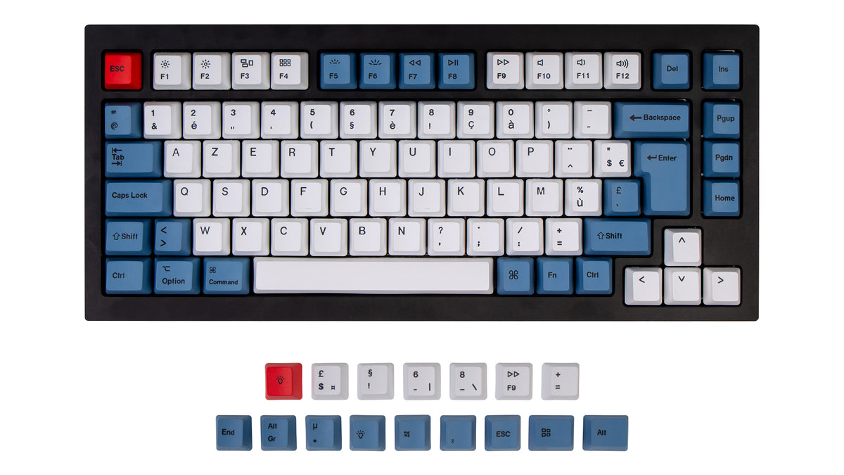 ISO Q1 Q1 Pro V1 K2 K2 Pro OEM Dye-Sub PBT Keycap Set - Blue