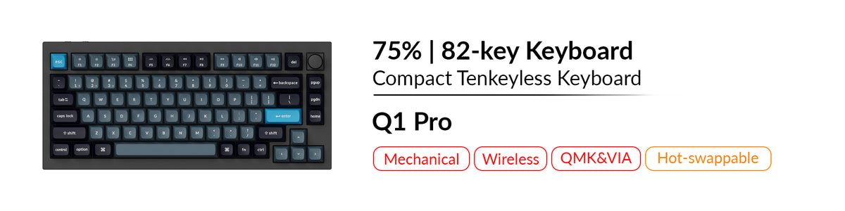 Keychron Q1 Pro QMK VIA Wireless Custom Mechanical Keyboard