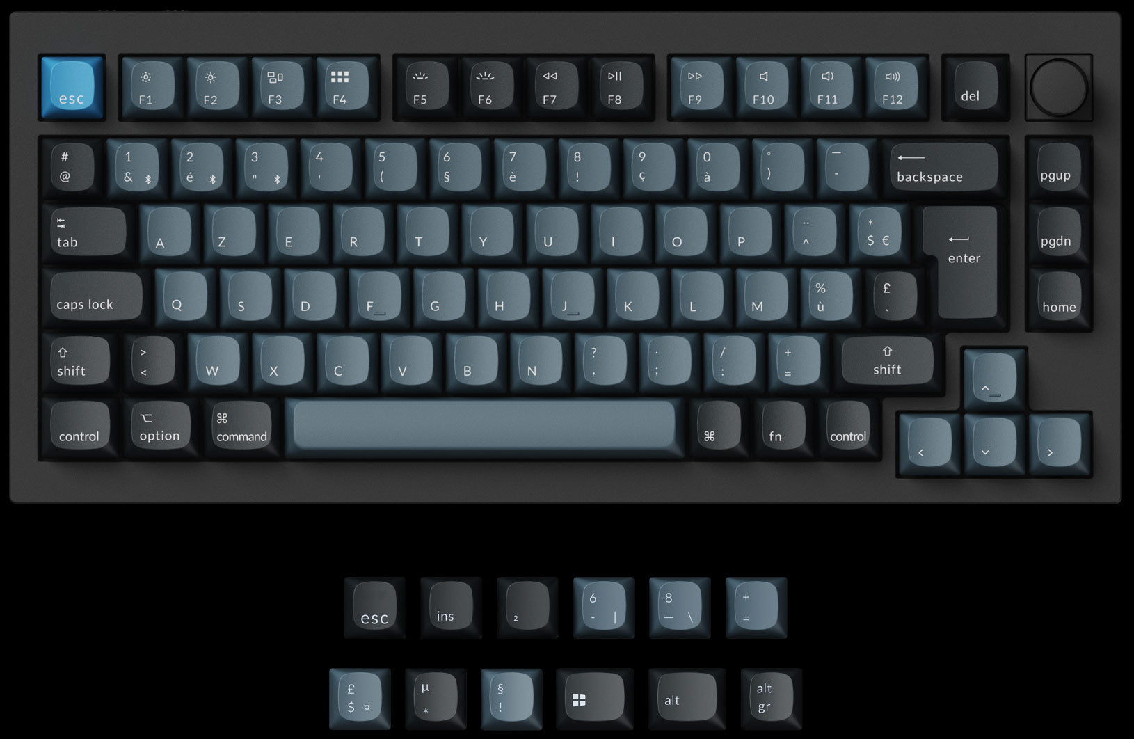 Keychron Q1 Pro QMK/VIA 75% layout wireless custom mechanical keyboard ISO layout