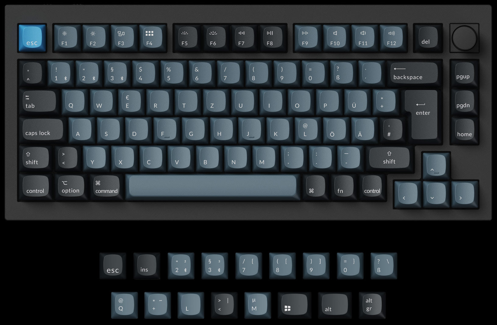 Keychron Q1 Pro QMK/VIA 75% layout wireless custom mechanical keyboard ISO layout
