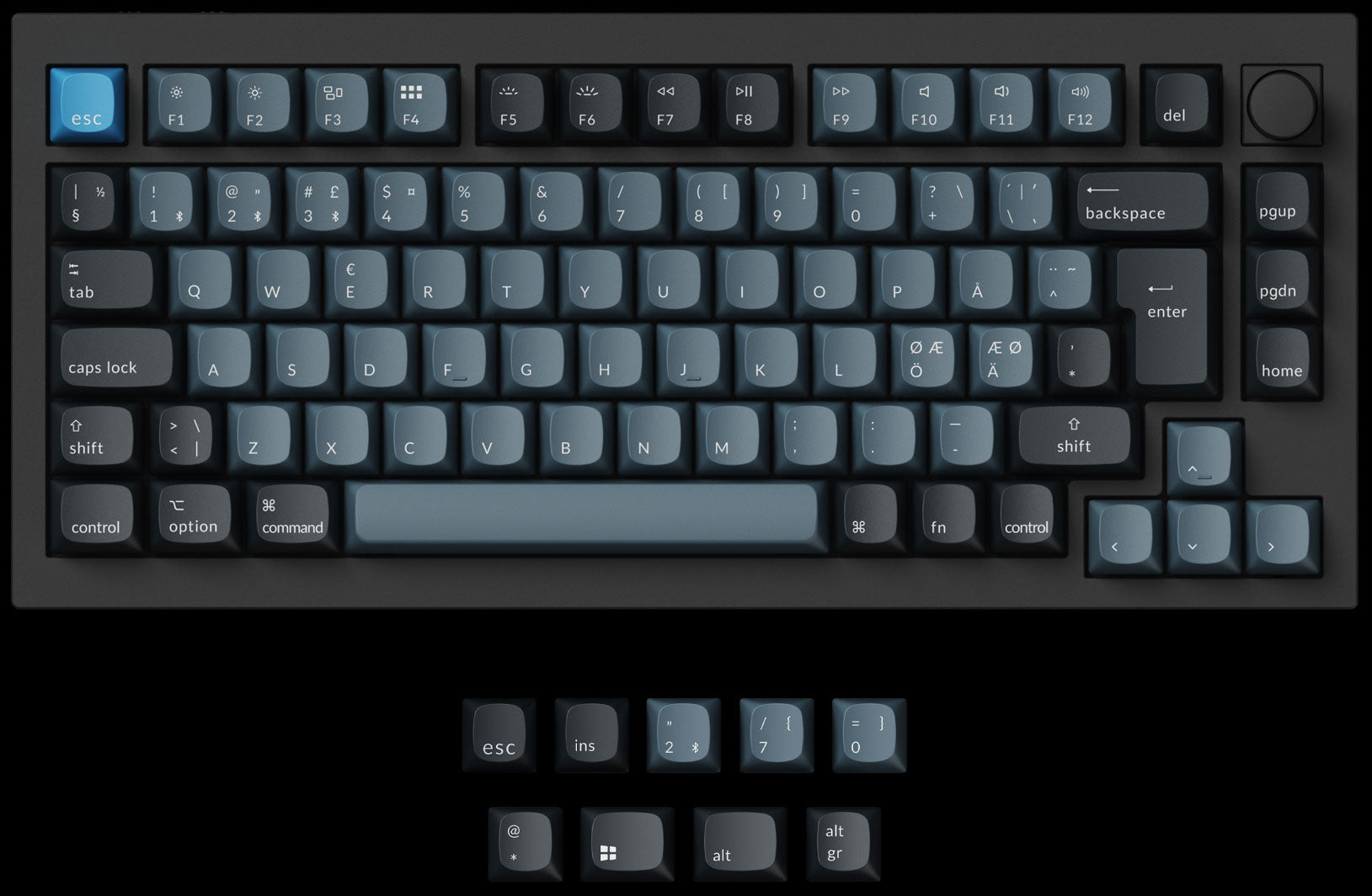 Keychron Q1 Pro QMK/VIA 75% layout wireless custom mechanical keyboard ISO layout