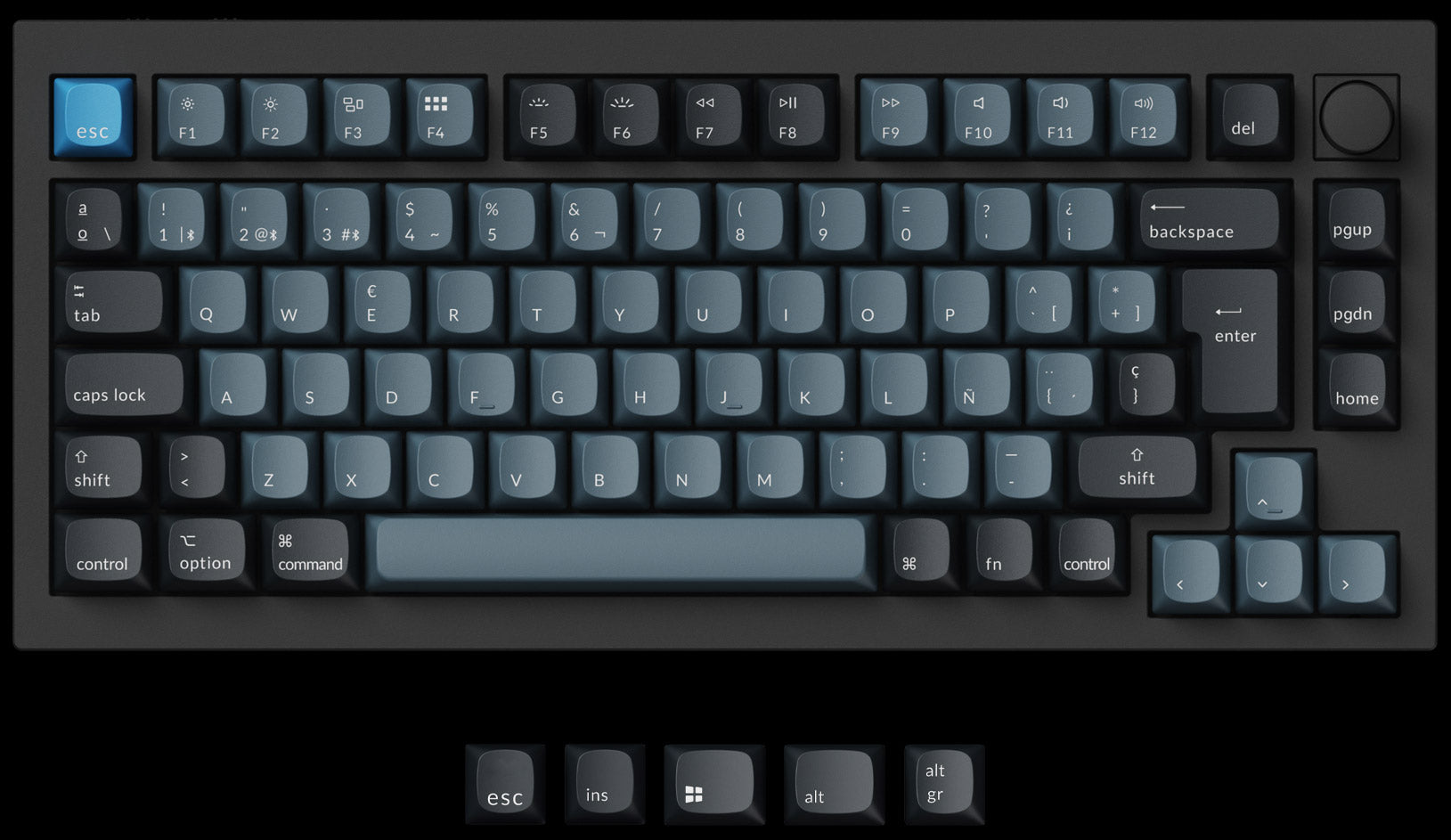 Keychron Q1 Pro QMK/VIA 75% layout wireless custom mechanical keyboard ISO layout