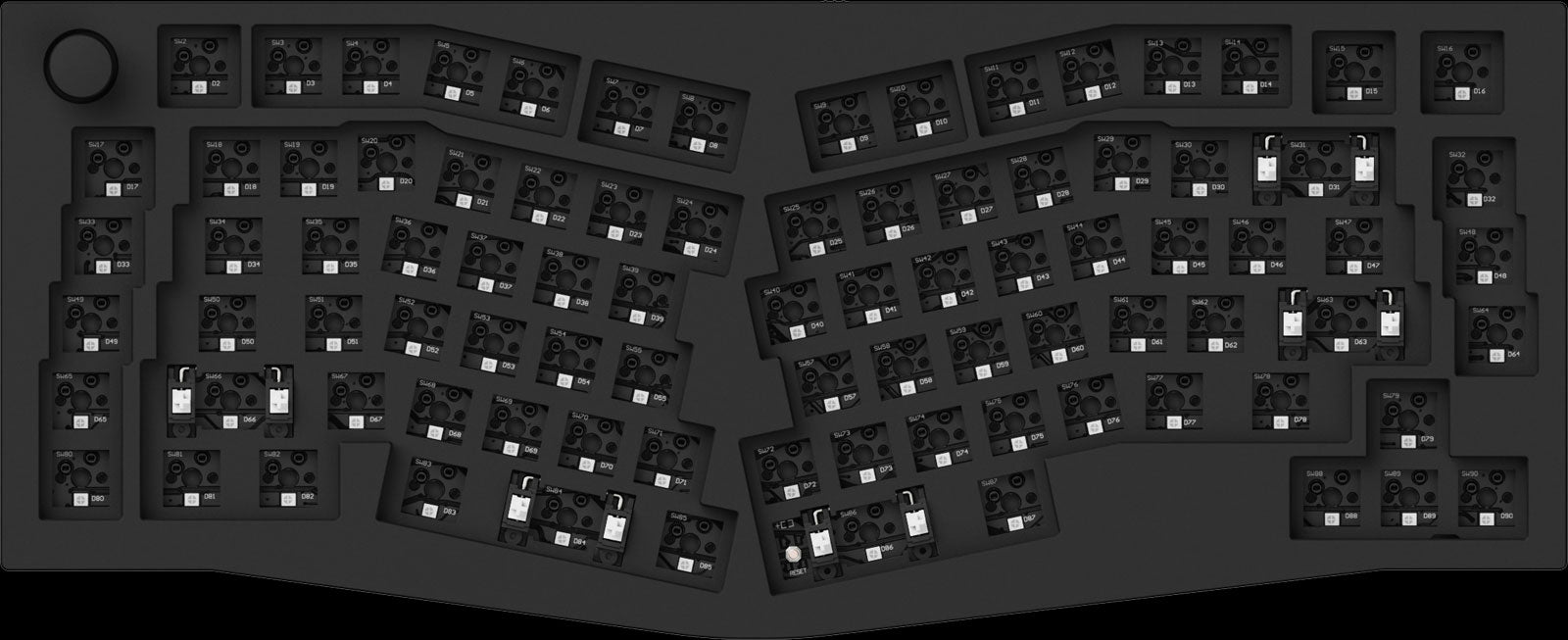 Barebone US layout of Keychron Q10 75% Alice Layout Custom Mechanical Keyboard