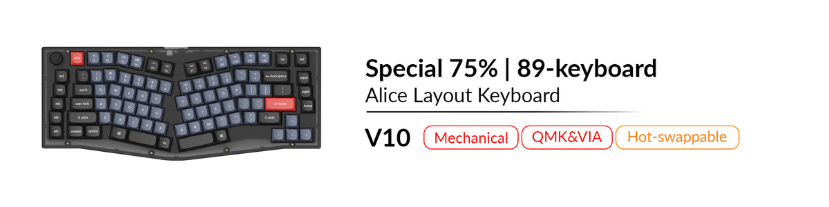 Keychron V10 Alice Layout QMK Custom Mechanical Keyboard