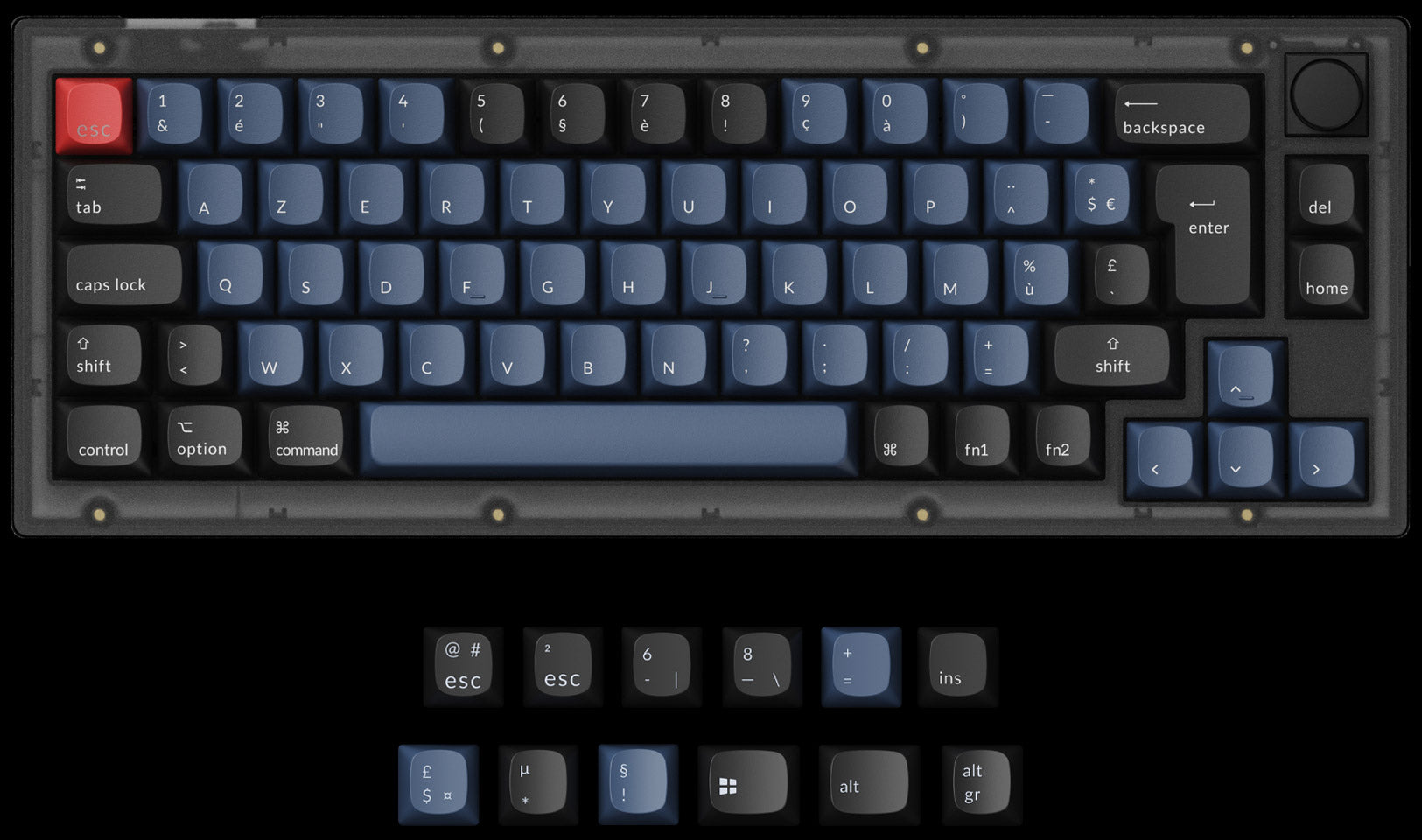 Keychron V2 QMK VIA custom mechanical keyboard ISO French layout