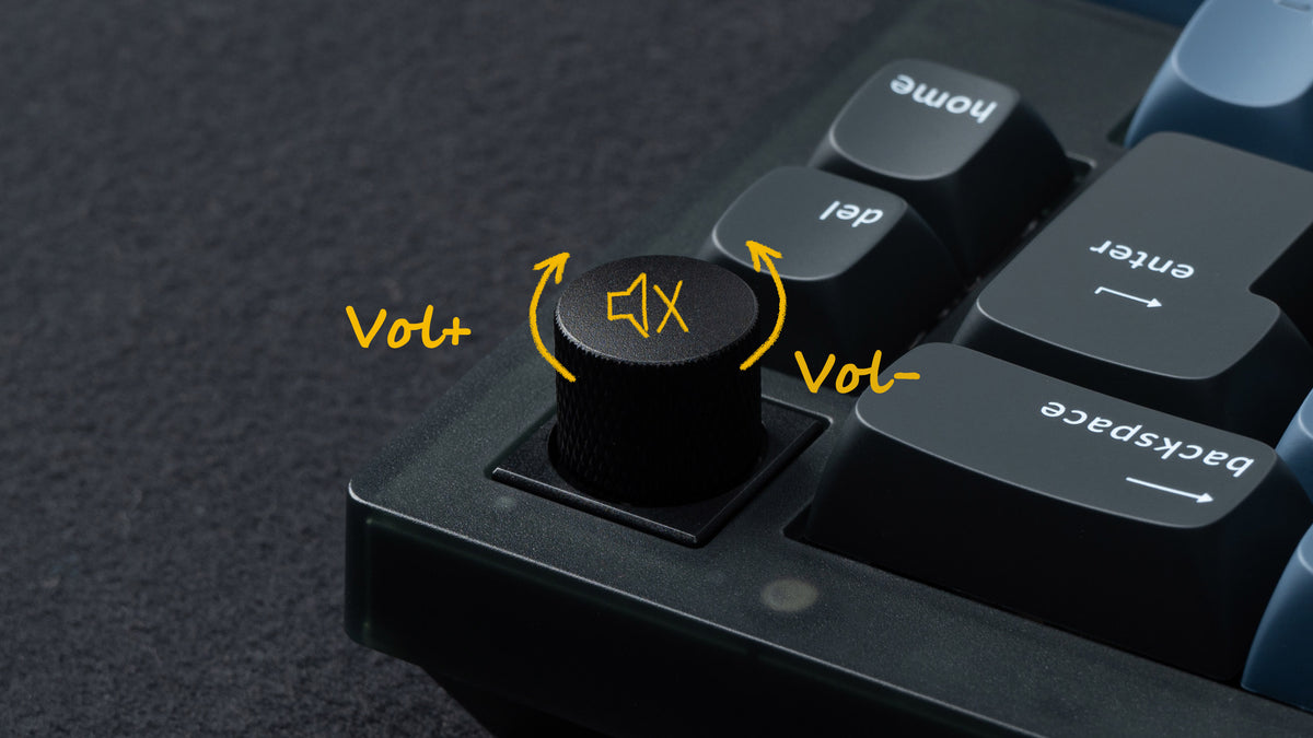 Rotary encoder function of Keychron V2 QMK VIA custom mechanical keyboard ISO layout