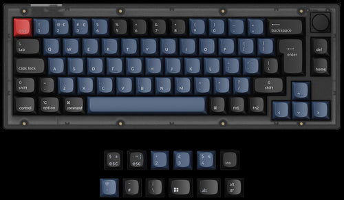Keychron V2 QMK VIA custom mechanical keyboard ISO UK layout