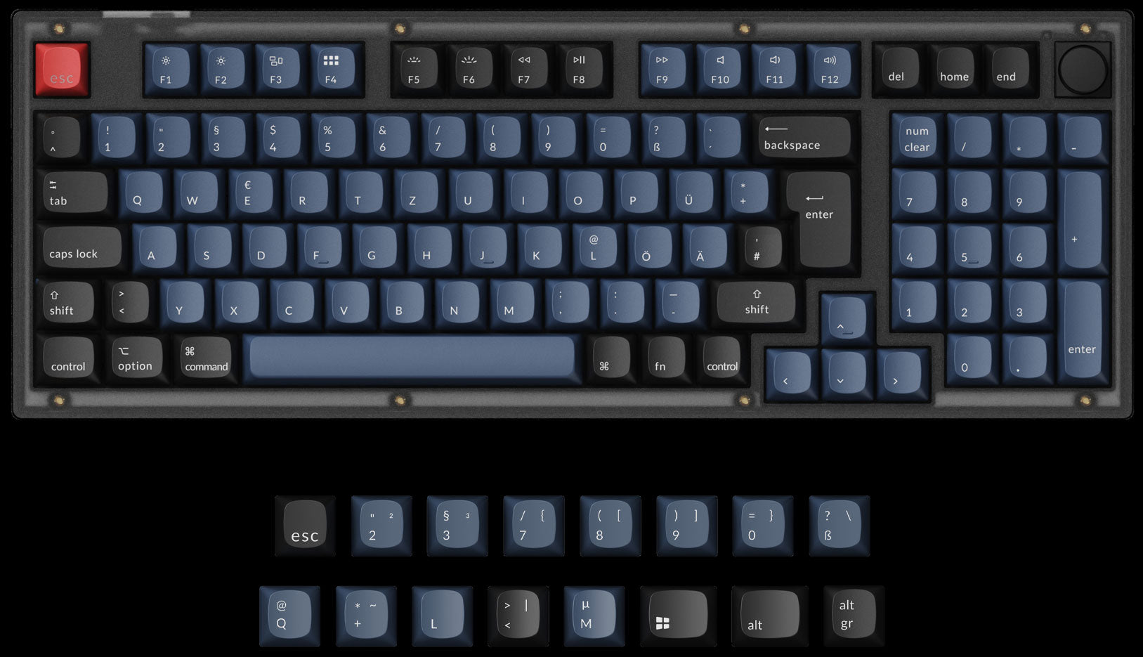 Keychron V5 QMK VIA custom mechanical keyboard ISO German layout