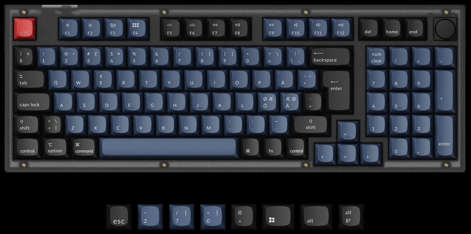 Keychron V5 QMK VIA custom mechanical keyboard ISO Nordic layout