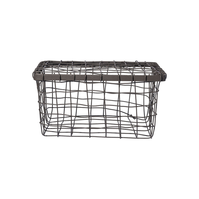 wire baskets with lids