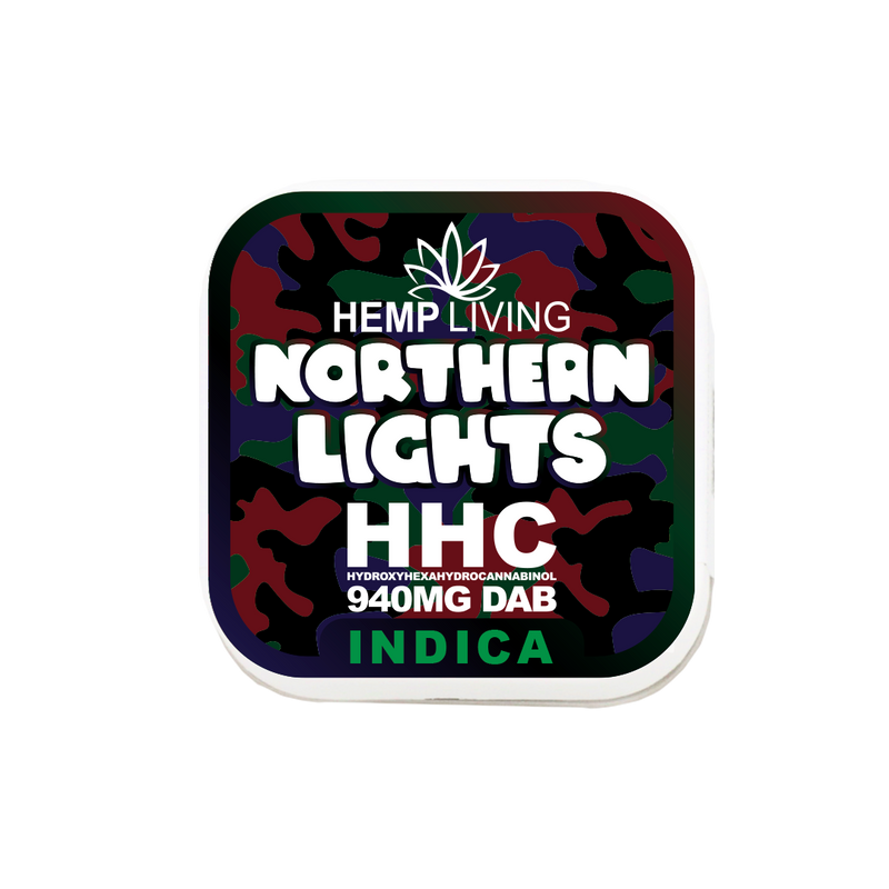 Hemp Living HHC Dab Wax 1g Jar - Northern Lights 940mg (MSRP $39.95)