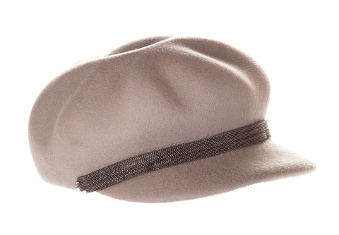 Grey baker boy hat for womens