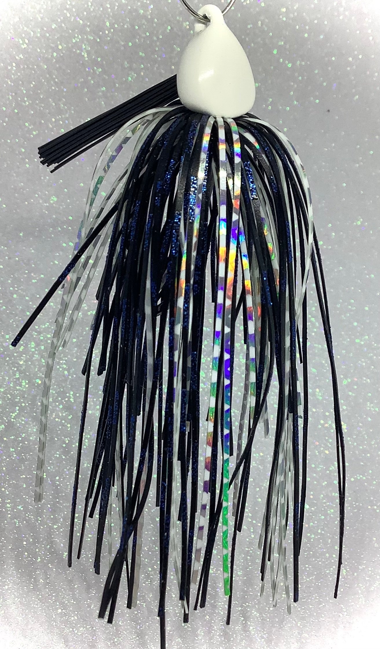 3/8 oz. White Real Fine Custom Lures Arkie Bass Jig