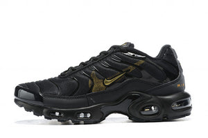 air max plus black with gold check