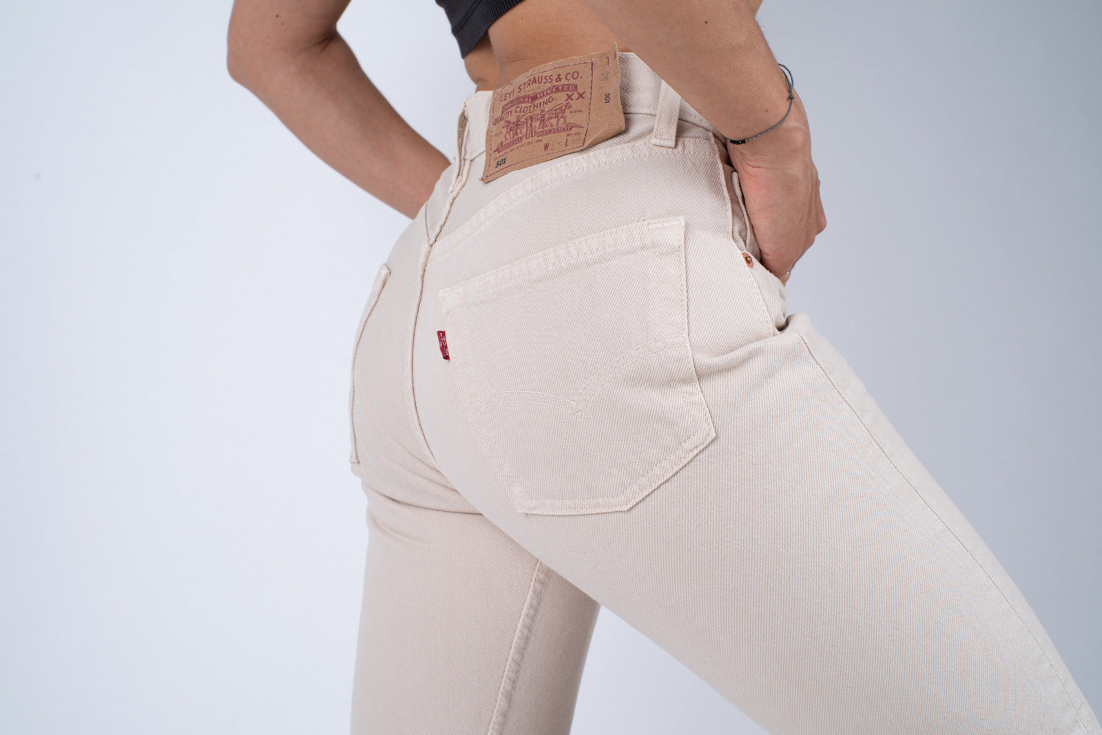 Levi's 501 Vintage Ivory Women's Jeans Made in UK, W27/L30 – SecondFirst