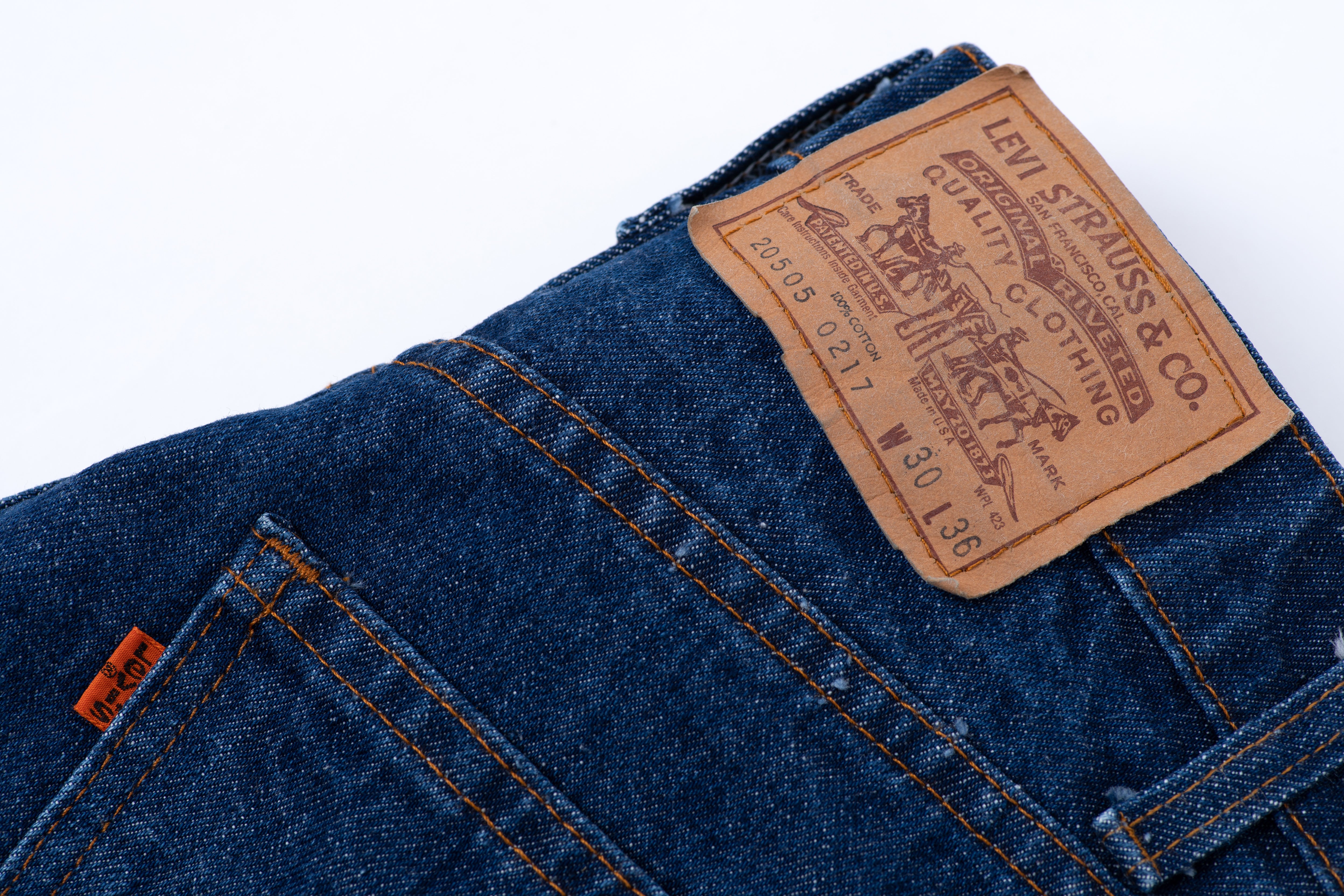 Levi's 505 Orange Tab Vintage High Waist Jeans Made in USA, W30/L36 –  SecondFirst