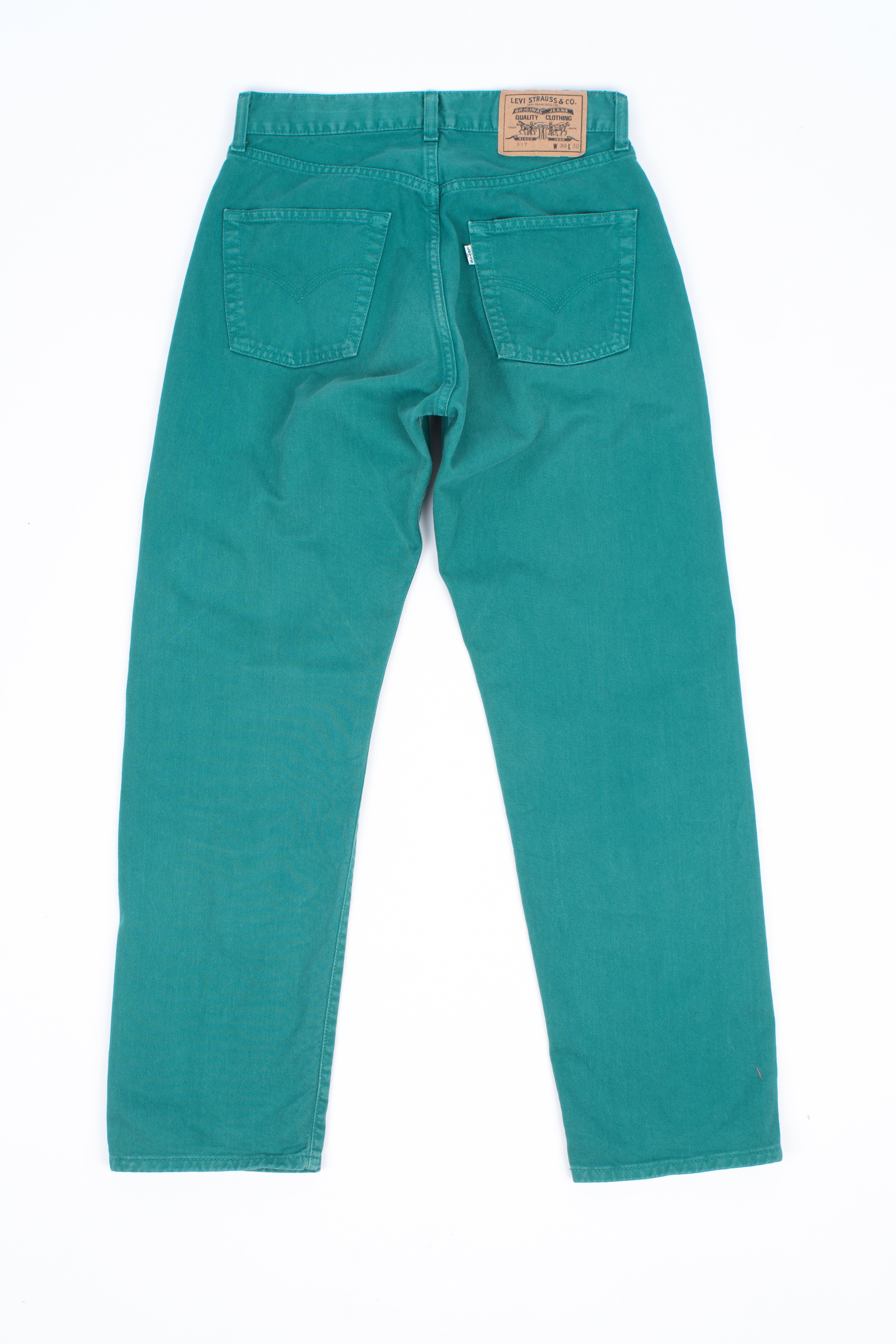 Levi's 517 White Tab Vintage Green Jeans Made in Italy, W30/L30 –  SecondFirst