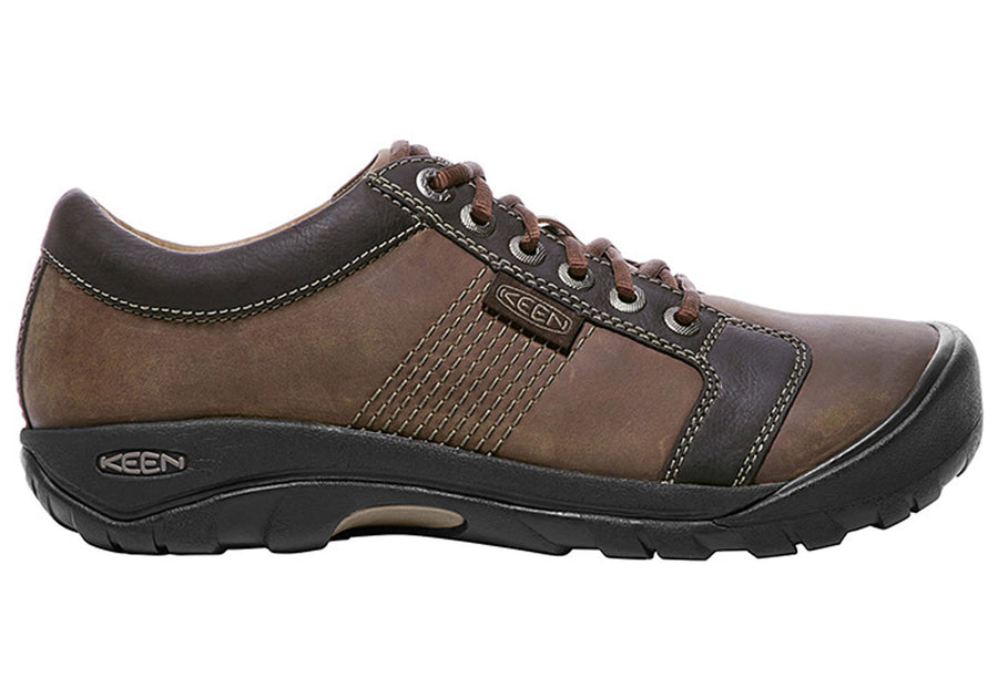 Keen Austin Mens Comfortable Leather Wide Fit Lace Up Casual Shoes ...