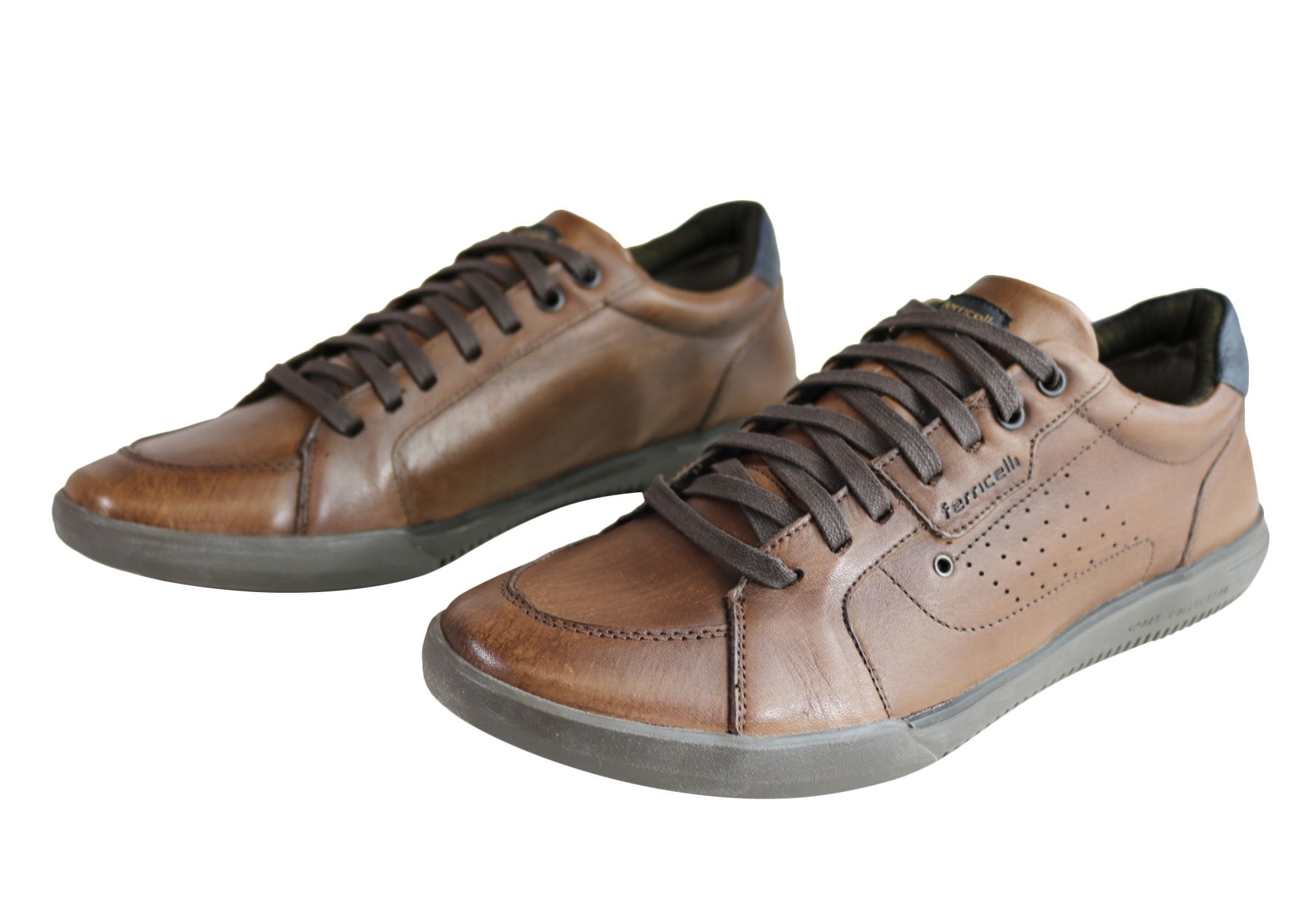 Ferricelli Fabian Mens Leather Lace Up Casual Shoes Made In Brazil ...