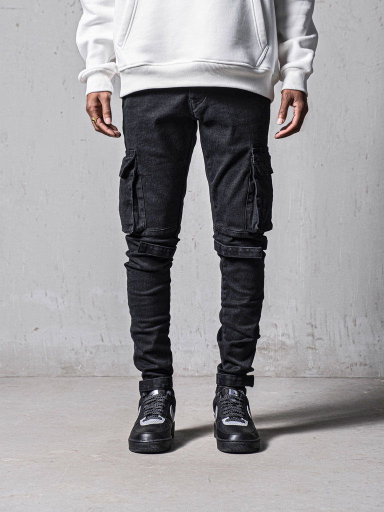 Black Skinny Cargo Pants | Men's Streetwear | Monocloth – Monocloth