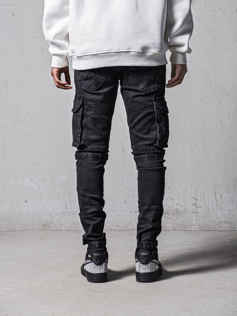 Black Skinny Cargo Pants | Men's Streetwear | Monocloth – Monocloth