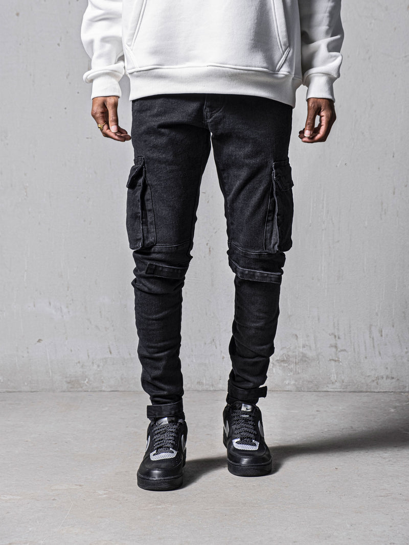 Black Skinny Cargo Pants | Men's Streetwear | Monocloth – Monocloth