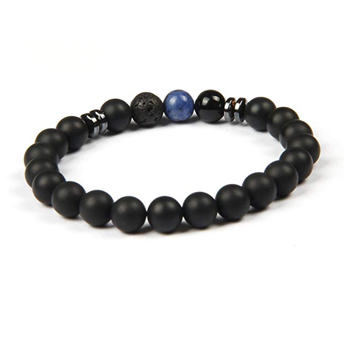 Bracciale Con Perle Uomo Di Lava Nera Piumeoro Com Piumeoro