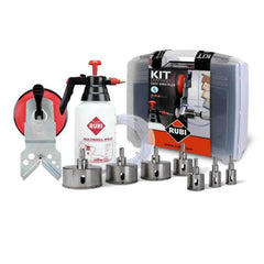 Rubi Tools drill bits and water feed system for porcelain tile