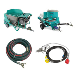 Imer concrete and mortar pumps, hoses and gun kits